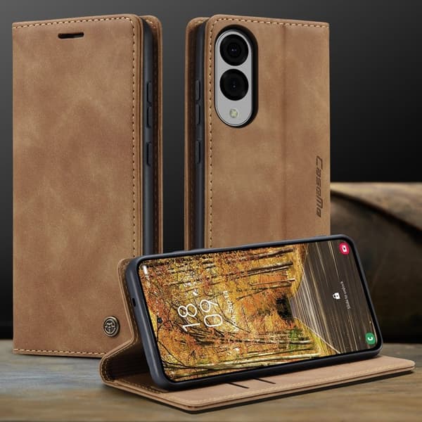 CASEME 013 Plånboksfodral för Samsung Galaxy S25 Edge - Brun