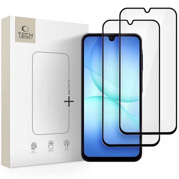 [2-Pack] Tech-Protect Härdat Glas Skärmskydd För Galaxy A27/A17 Glas Fit Plus Svart