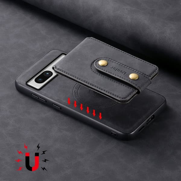 DENIOR D14 Google Pixel 7a Magnetfodral 2 i 1 PU+PC+TPU Svart