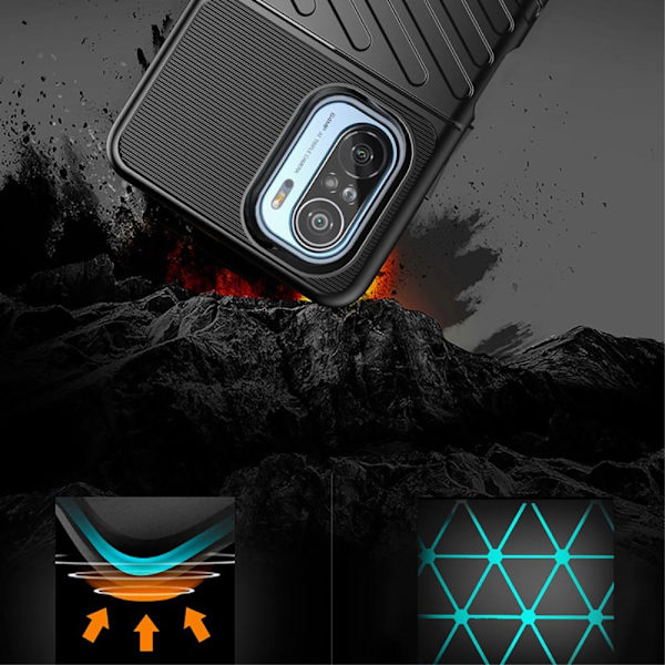 Thunder Twill Jazz Cover til Xiaomi Mi 11i / Poco F3 - Sort Black