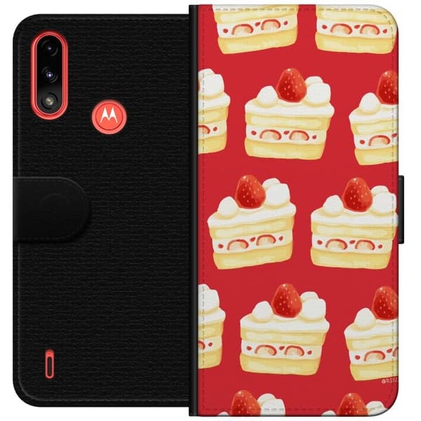 Motorola Moto E7 Power tegnebogsetui med kage