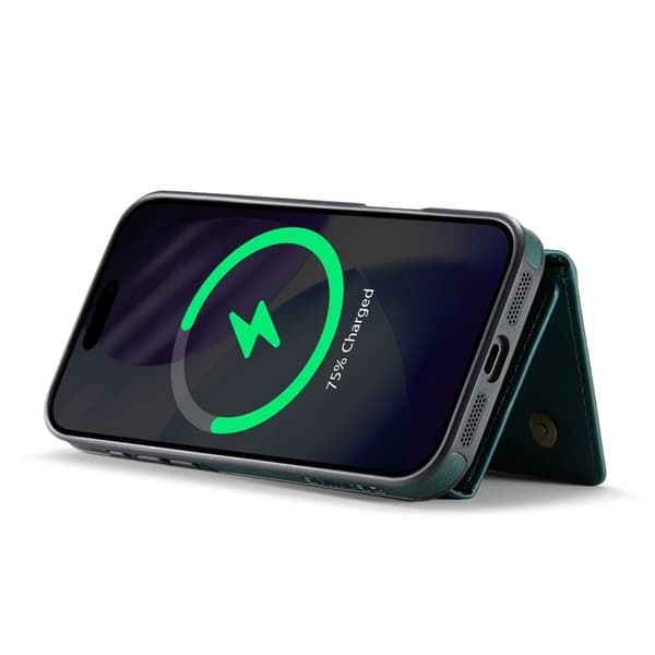 DG.MING M6 Series Mobilskal till iPhone 17 Pro Max Magnetiskt Wallet Grön