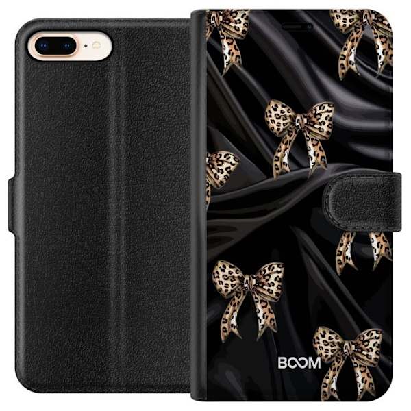 Plånboksfodral till Apple iPhone 8 Plus med Leopard Bow