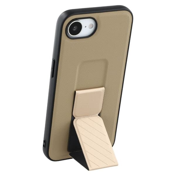 X-LEVEL Mobilskal till iPhone 16e med Kickstand TPU + PU - Guld