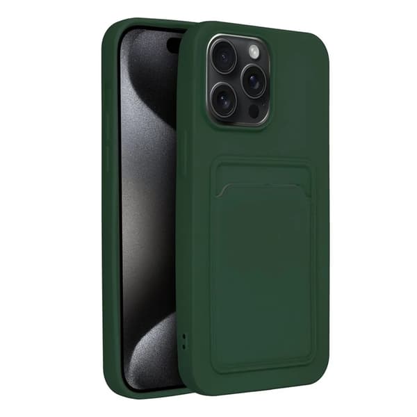 iPhone 15 Pro Max -puhelinkotelo korttipidikkeellä - Vihreä Grön