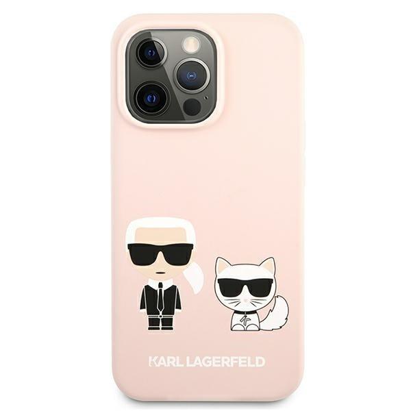 Karl Lagerfeld iPhone 13 Pro Max Skal Silikon Karl & Choupette - Rosa