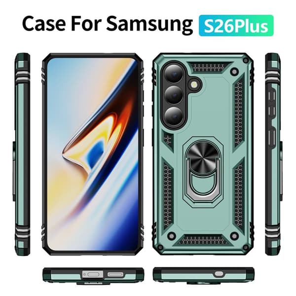 Mobilskal för Samsung Galaxy S26 Plus PC + TPU med Kickstand - Svartgrön