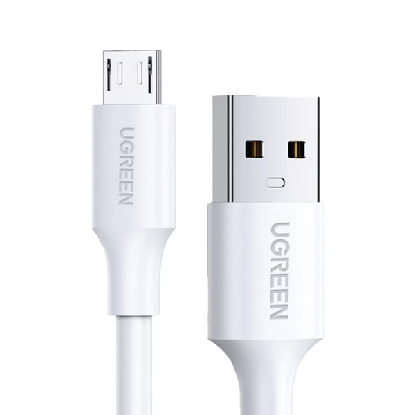 Ugreen USB-A til Micro-USB Kabel 0,5m - Hvid