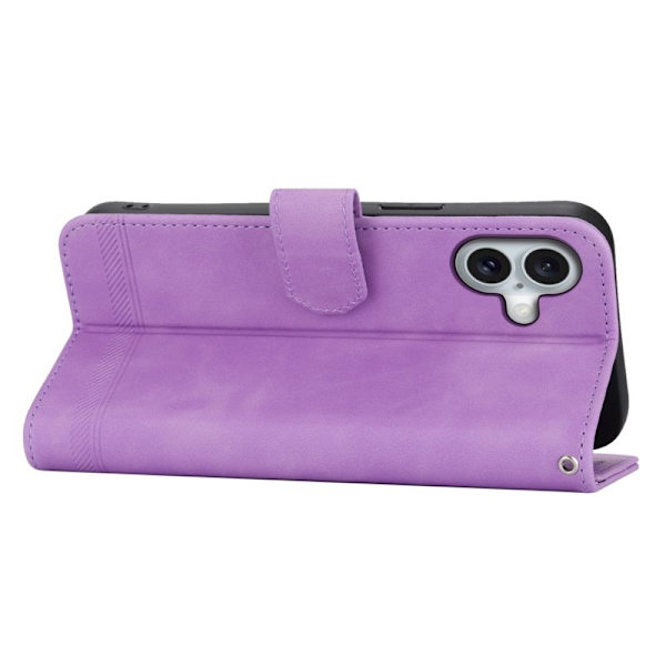 DIERFENG DF-03 iPhone 16 Plus Plånboksfodral Konstläder - Lila