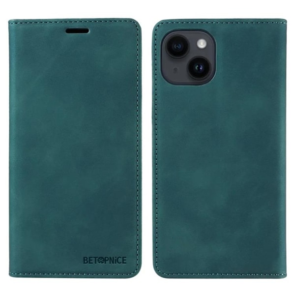 BETOPNICE iPhone 15 Plånboksfodral - Grön