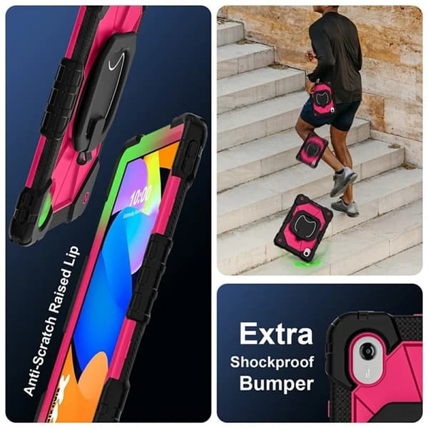 Lenovo M11/Idea Tab Mobilskal Silikon Kickstand Rosa