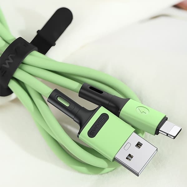 USAMS Kabel U52 lightning 2A Snabbladdning 1m gul SJ434USB03