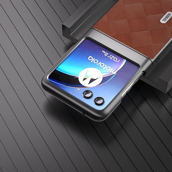 ABEEL Mobilskal till Motorola Razr 40 Ultra 5G PU Läder Brun