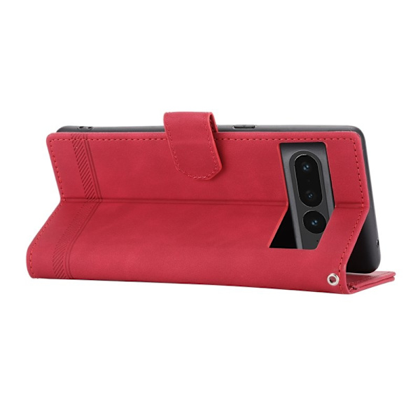 DIERFENG DF-03 Plånboksfodral för Google Pixel 7 Pro - Konstläder - Röd