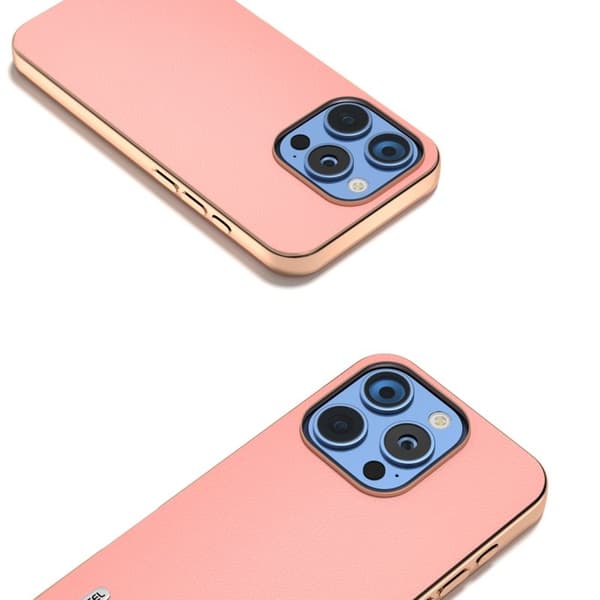 ABEEL Mobilskal till iPhone 16 Pro Max Äkta Äkta Läder - Rosa