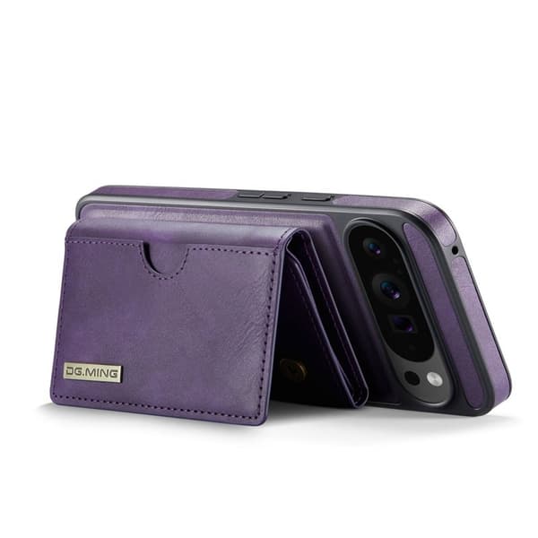 DG.MING M6 Series Konstläder Plånboksfodral för Google Pixel 10 Pro XL - Lila