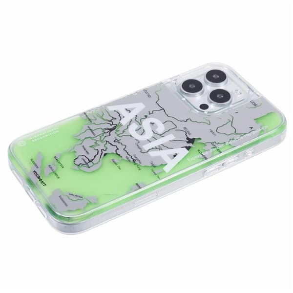 YOUNGKIT Mobilskal till iPhone 16 Pro Max MagSafe IMD-kartmönster Transparent
