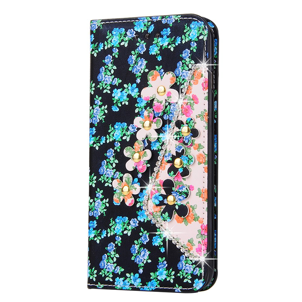 Booming Flowers Plånboksfodral till Apple iPhone 8 Plus - Blå