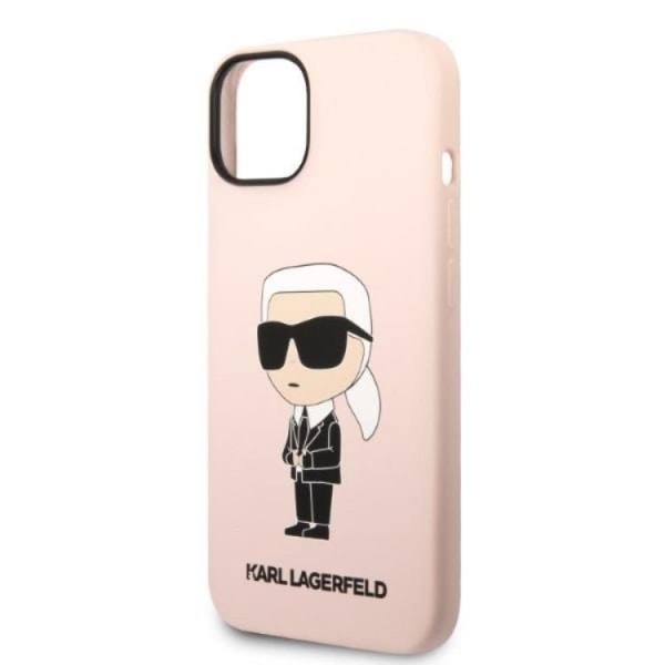 Karl Lagerfeld iPhone 14 Skal Magsafe Silicone Ikonik - Rosa