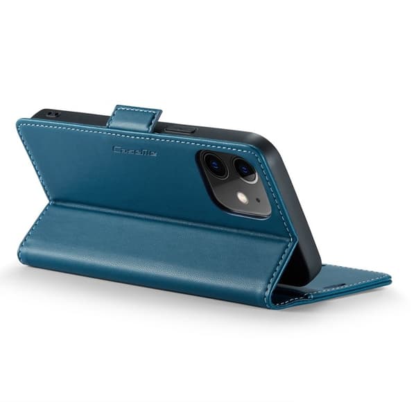 CASEME Plånboksfodral Konstläder för iPhone 12/12 Pro - Blå