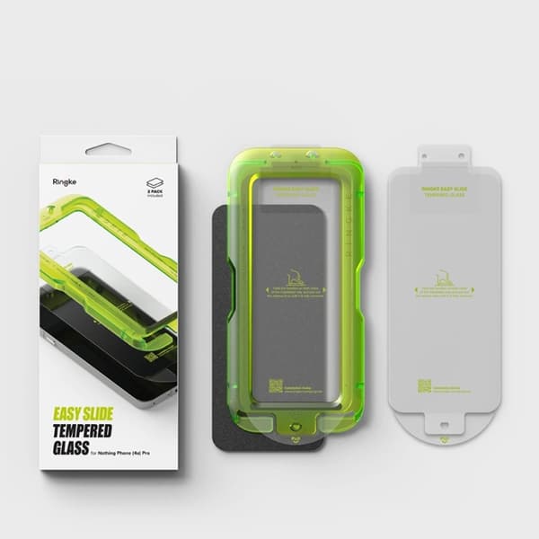 [2-Pack] Ringke Härdat glas Skärmskydd Nothing Phone 4a Pro Easy Slide Transparent