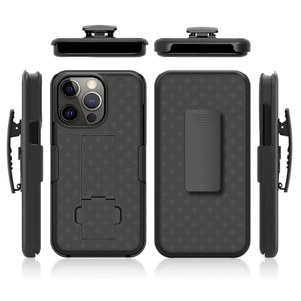 iPhone 15 Plus Mobilskal Holster - Svart Svart