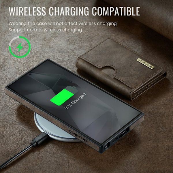 DG.Ming Plånboksfodral för Samsung Galaxy S26 Ultra RFID Blocking - Kaffe