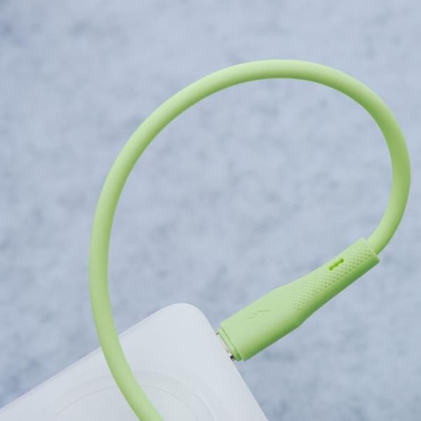 FORCELL USB-A till USB-C 66W Kabel 3A 1m QC4.0 Silikon C342 - Grön