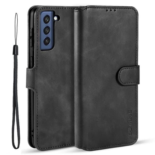 DG.MING KonstläderPlånboksfodral Samsung Galaxy S21 FE - Svart