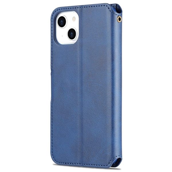 AZNS iPhone 13 Plånboksfodral Konstläder - Blå - Magnetisk stängning