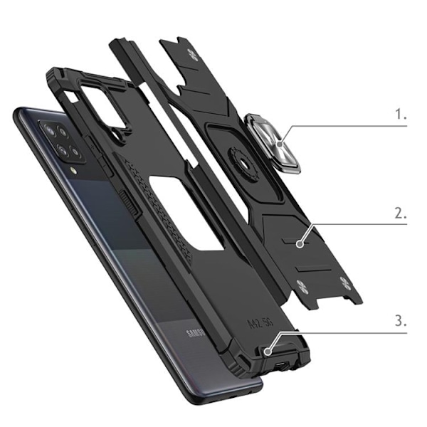 Wozinsky Ring Armor Kuori Galaxy A42 - Punainen Red