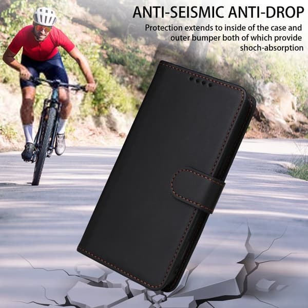 BETOPNICE iPhone 15 Pro Plånboksfodral Magnetiskt Konstläder - Svart