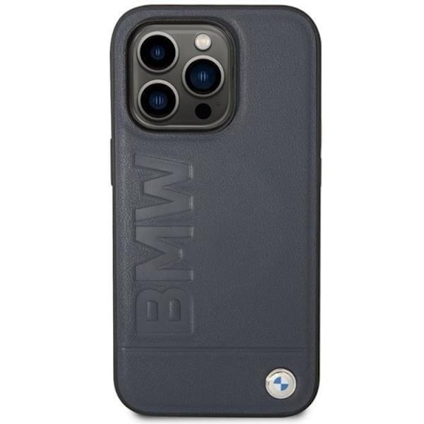 BMW iPhone 14 Pro Max Mobilskal Magsafe Läder Hot Stamp