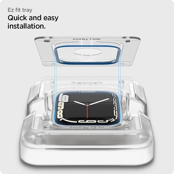 Spigen Hybrid Glas ''EZ-FIT'' 2-Pack Apple Watch 7/8 45mm