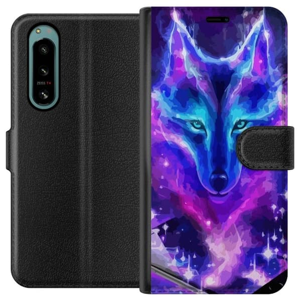 Plånboksfodral till Sony Xperia 5 IV med Neon Varg