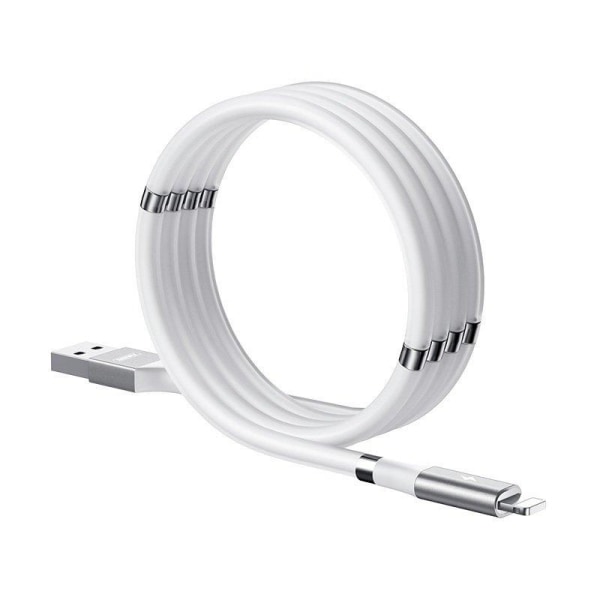 REMAX selvoprullende magnetisk lightning kabel - Hvid