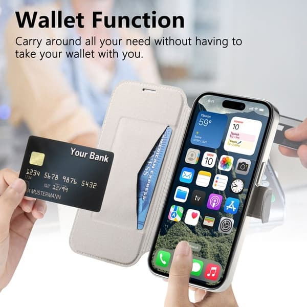 CASENEO Mobilskal till iPhone 16 Pro Max TPU Inre - Silver