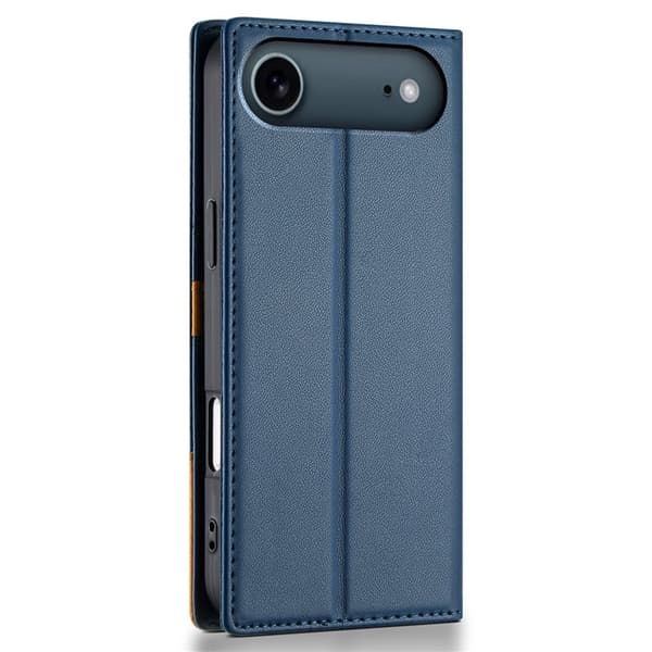 N.BEKUS iPhone Air Konstläder Plånboksfodral RFID-Skydd P3 - Blå Blå