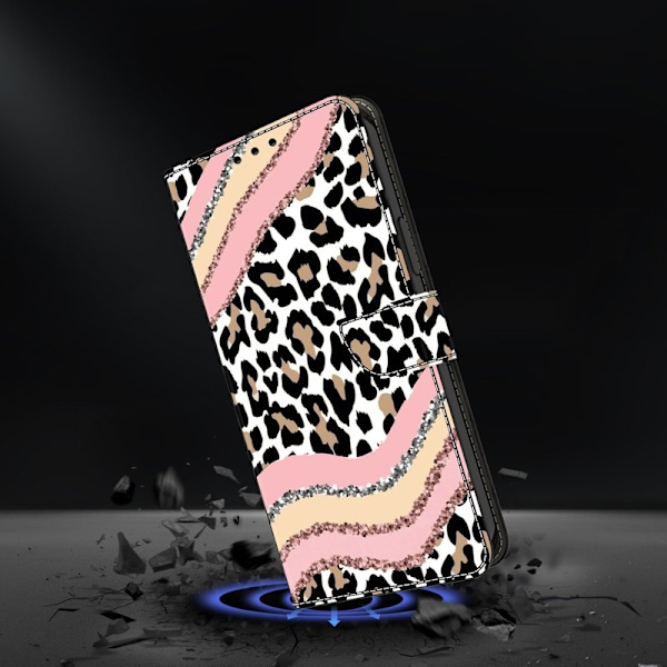 Samsung Galaxy S26 Plus Plånboksfodral Ställning Mönstertryck - Randig Leopard