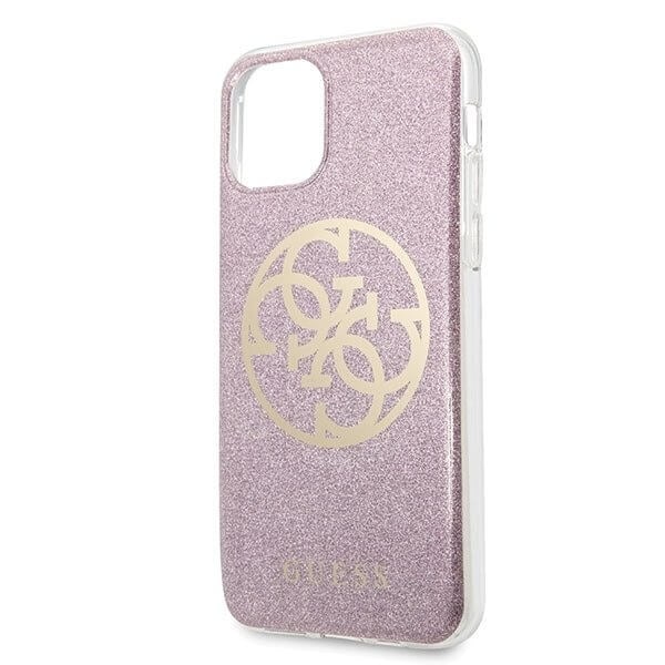 Guess Skal iPhone 11 Pro Max Circle Glitter - Rosa Rosa