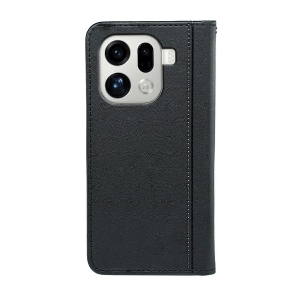 Oppo Find X9 Pro 5G Plånboksfodral Magnetisk Stängning Konstläder - Svart
