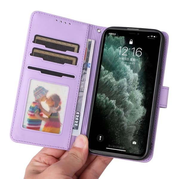 BETOPNICE iPhone 11 Pro Max Plånboksfodral - Detachable Konstläder- Lila
