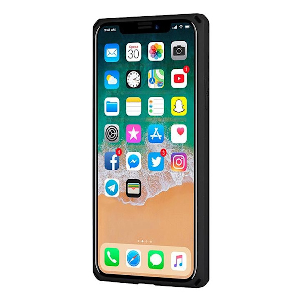 Skal med Kortplatser till iPhone X / Xs - Brun Brun