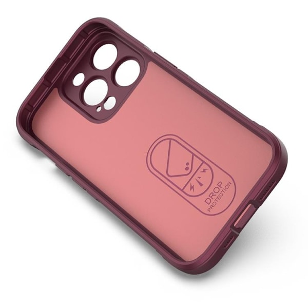 iPhone 14 Pro Max Skal Magic Shield Flexible Armored - Burgundy