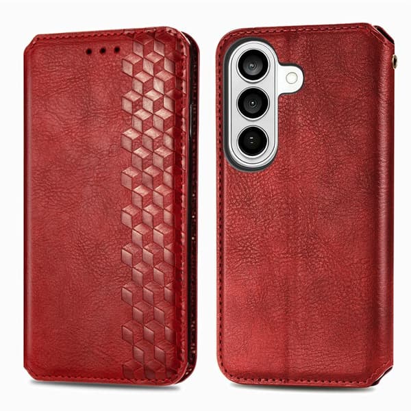 Plånboksfodral för Samsung Galaxy S26 Plus Konstläder - Röd