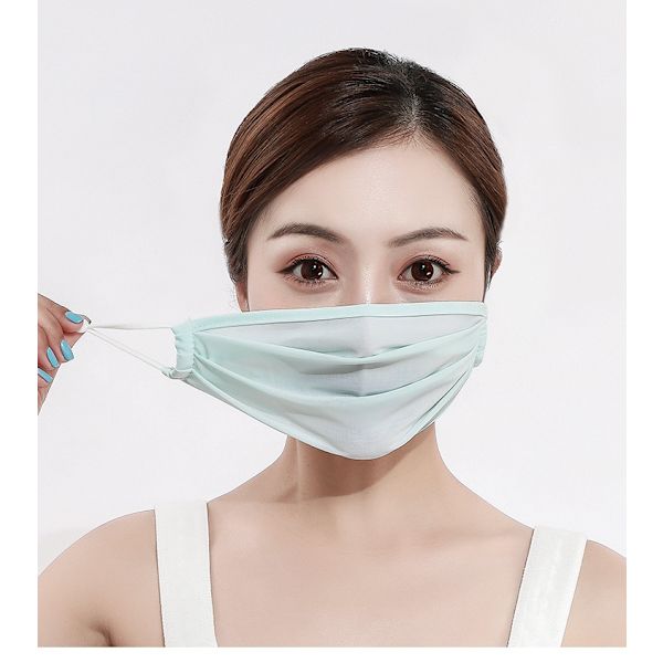 Silk Tvättbar mask – Munskydd Skyddsmask Blå Blue Blå