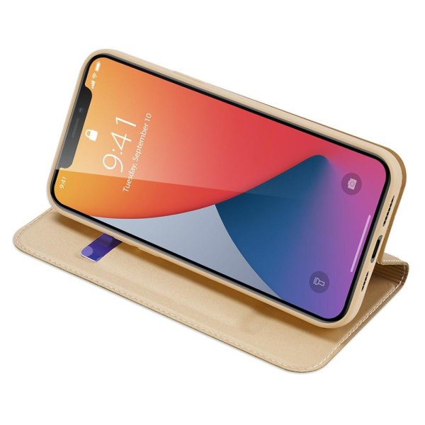 Dux Ducis PU Læder Wallet Case iPhone 12 Pro Max - Guld