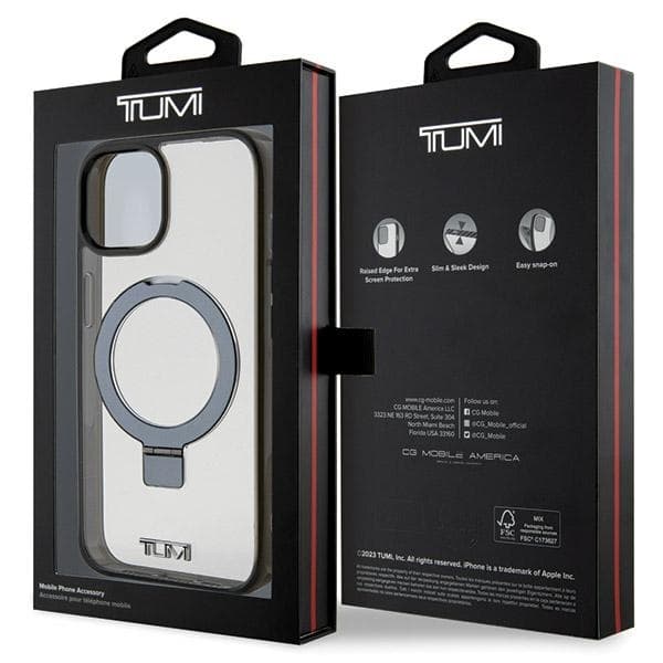 Tumi Mobilskal till iPhone 15/14/13 MagSafe Transparent Ring Stand - Vit
