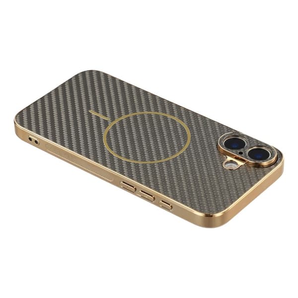 Mobilskal till iPhone 17 MagSafe Carbon Fiber Electroplated - Brun