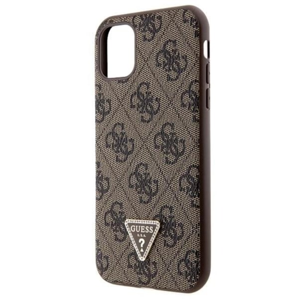 Guess iPhone 11/XR Mobilskal Crossbody Metall Logo - Brun